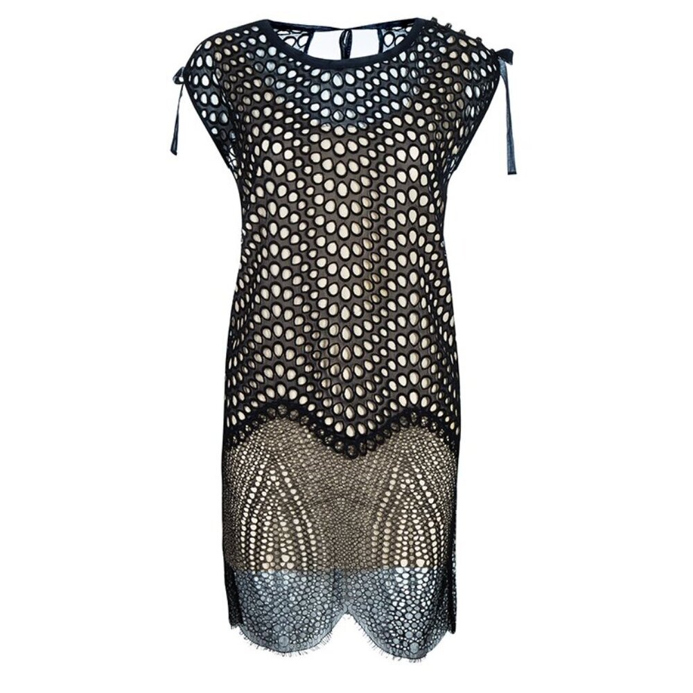 3.1 Phillip Lim Navy Blue Eyelet Dress